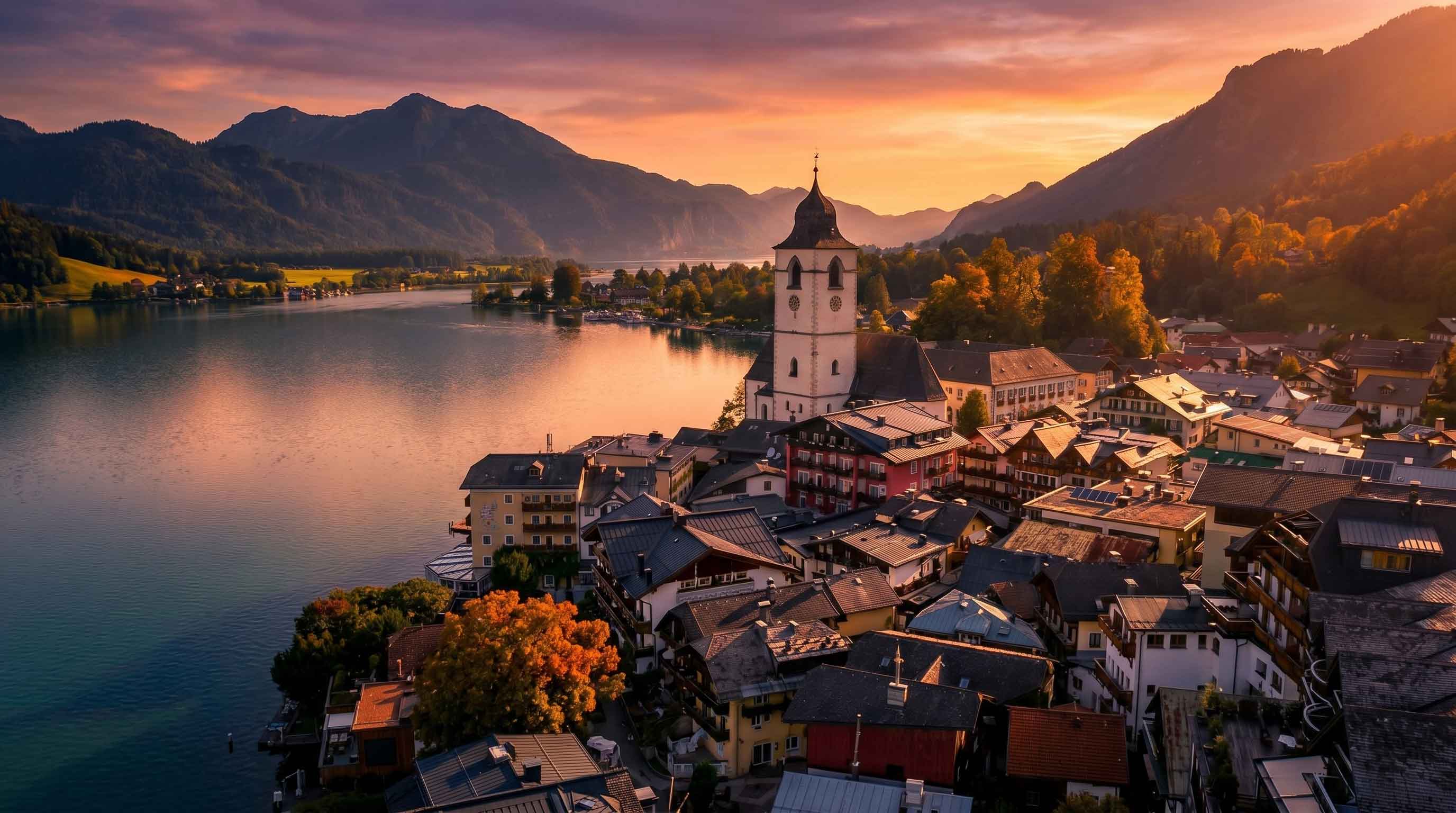St. Wolfgang am Wolfgangsee mit Schafberg